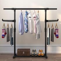 Clothes rack floor-standing folding indoor bedroom clothes rack household single-pole balcony clothes drying rack lifting simple clothes rack