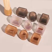 椅子脚保护套静音耐磨茶色硅胶桌腿保护垫防滑椅腿凳子脚垫椅脚套