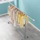 Stainless Steel Clothes Drying Rack, Single Pole Type, Thickened and Sturdy, for Indoor Balcony, Simple Household Clothes Hanger, Retractable