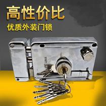 Old-fashioned anti-theft door lock core exterior door lock core cross flower key with tail round head strength public inspection lock core single head lock