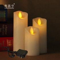 5 3cm USB charging oblique swing LED electronic candle wedding birthday simulation bar paraffin candle light
