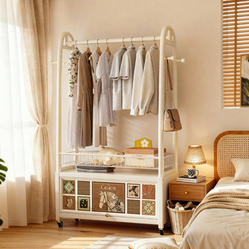 Meishida Bedroom Floor-Standing Clothes Rack, Home Use Coat Rack, Storage Rack for Dirty Clothes, Bedside Clothes Hanger for Evening Use