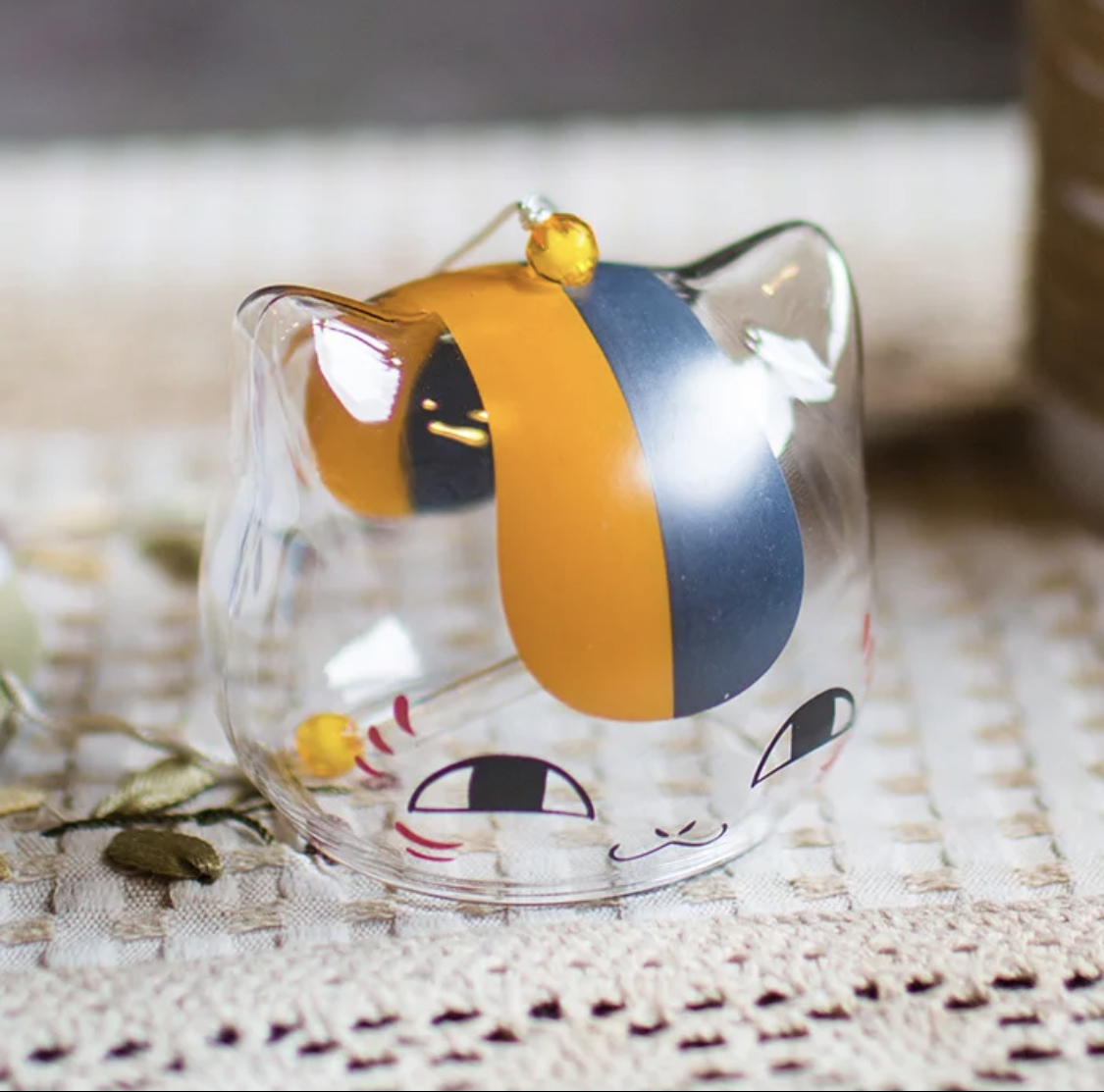 Wind chimes cat teacher Japanese glass window decoration balcony hanging decoration Edo and wind chimes gift classmate gift graduation