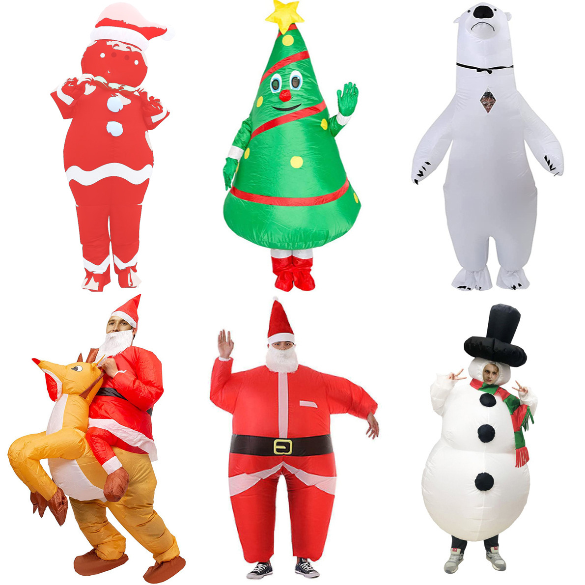 Adult Santa Claus performance inflatable to serve Christmas holiday snowman inflatable suit-Taobao