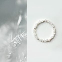 Qiantao Frost Fall 안정적인 감정 중국 스타일 자연 눈송이 유령 고스트 크리스탈 팔찌 선물