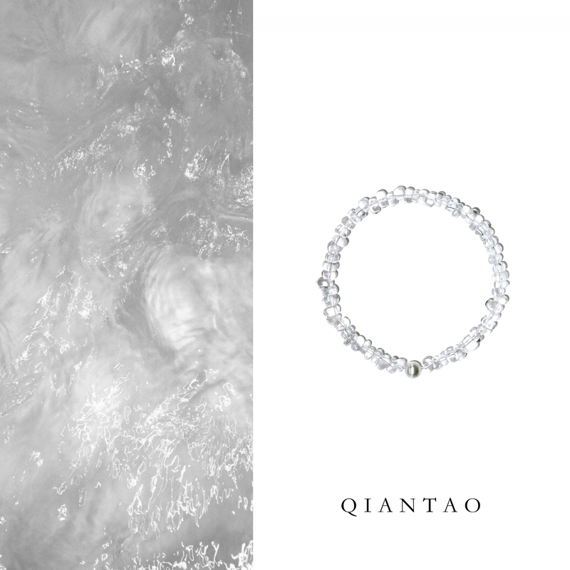 Qiantao「Binghe」Natural High Purity White Crystal Candy Bean Bracelet for Stabilizing Emotions and Good Luck Gift Qiantao「Binghe」Natural High Purity White Crystal Candy Bean Bracelet for Stabilizing Emotions and Good Luck Gift