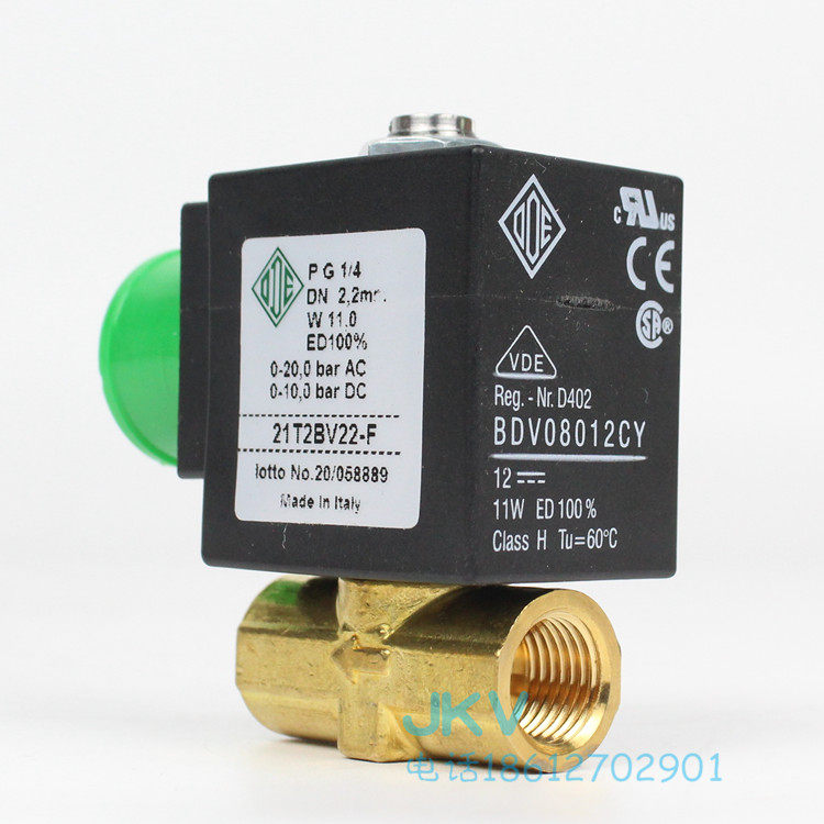 Italian ODE Two-way solenoid valve 21T2BV22-F zero pressure to start the electronic valve water valve water valve spot