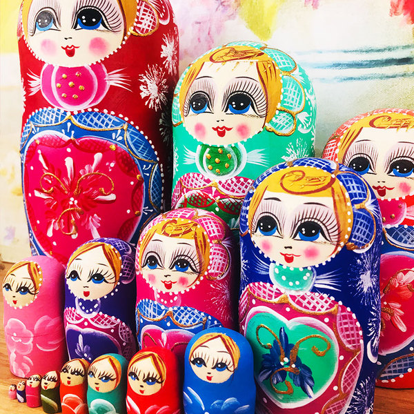 Russian Nesting Dolls 15 Layers 10 Layers 7 Layers 6 Layers 5 Harbin Ice and Snow Tourism Specialty Souvenirs Christmas and New Year Gifts