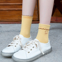 Clear Cabin Socks Full Cotton Lady Pine Stockings Pregnant Women Midtubes Socks Old Socks Old Socks not Lovely Cute Pure Color Heaps Socks Socks