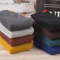 Socks mens winter pure cotton thickened plus suede midbarrel wool socks Sox socks warm all cotton towels socks with waist and socks