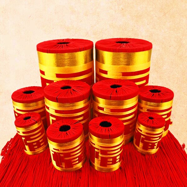 Handmade Traditional Festive Extra-Large Red Chinese Knot Lantern Tassel Hanging Ornament Accessory