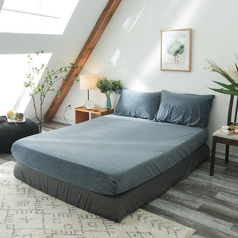 Giường nhung màu Tấm đơn 1,5 m Tấm trải giường đơn Simmons Vỏ nệm 1,8m - Trang bị Covers Mua ga phủ giường