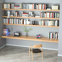 Простая настенная книжная полка из натурального дерева, ноутбук для спальни, книжный шкаф