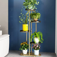 Легкая роскошная цветочная полка гостиная пол -на балконе с балконом современный минималистский мрамор многослойный много -многолетный горшок