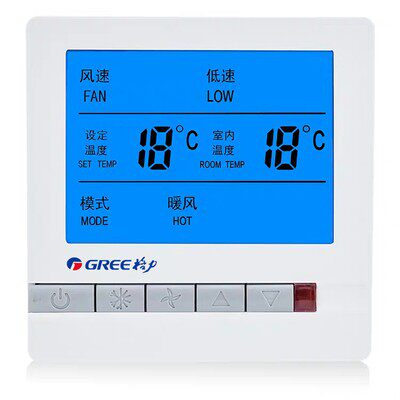 GREE central air conditioning temperature controller liquid crystal three-speed switch control panel fan coil water cooling controller-Taobao