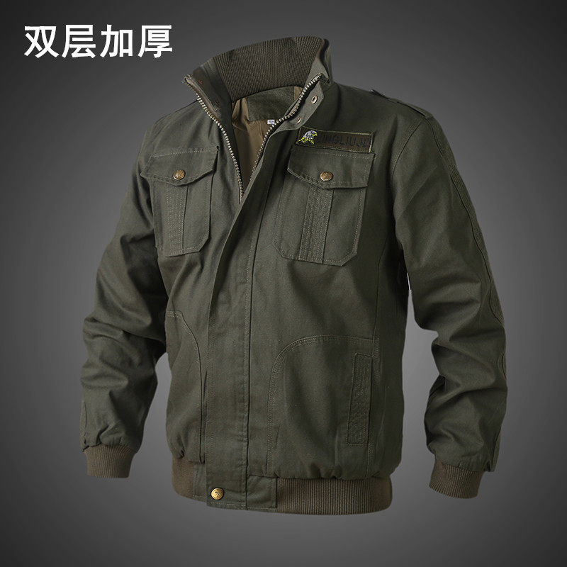 Spring and autumn pure cotton big sleeve work clothes men coat welders to work cargo repair insurance wear wear-resistant workwear clothes