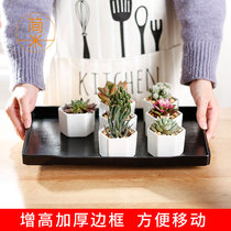 Melamine tray Rectangular European tea tray Water cup Hotel guest rooms Plastic non-slip tray Desktop storage tray