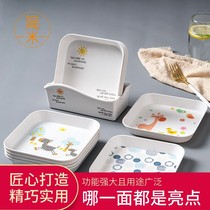 Jane Mi spit bones dish household table Fishbone trash plate melamine fruit snack platter Dishes dried fruit plate