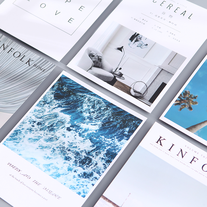 Photo Props Background Paper Card Magazine Cover Kinfolk Cereals English Nordic Ins Style Postcard Small