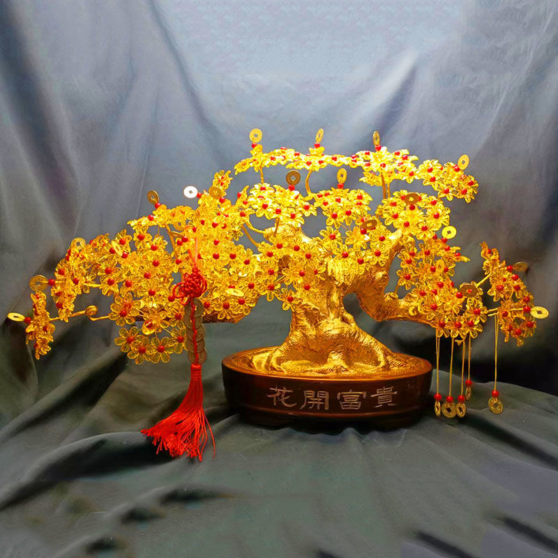 Hand-Woven Bouquets, Handmade Money Trees, Full Set of Living Room Display Flowers, Money Trees, Welcome Guests, Pine Fortune Trees, DIY