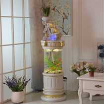 Creative home European fountain water fountain decoration ecological fish tank decoration living room decoration ground water decoration