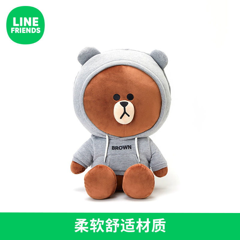 line brown bear plush