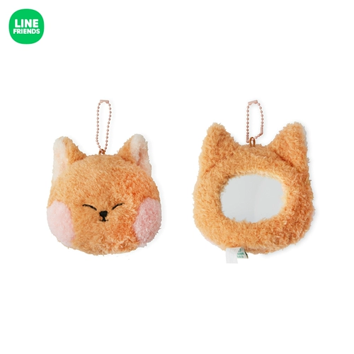 LINE FRIENDS Даже новая серия Minini серии Minini Plush Handheld Mirror Portable Pendate Pendate