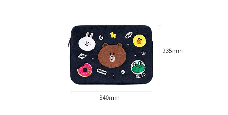 LINE BẠN B 13 13 inch túi máy tính xách tay Anime xung quanh hai nhân dân tệ nam và nữ phim hoạt hình túi ảnh sticker