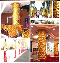 Sales Floor Hall Hotel Clubhouse Lobby Bag Gold Bum Gold Paper Decoration Tin Foil Paper Self-Glued Large Zhang Flash Bag Column