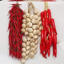Farmhouse Lotte Hotel Small Corn Plastic Emulation Red Pepper Hanging String Onion Green Vegetable Pretzels Garlic Decorations