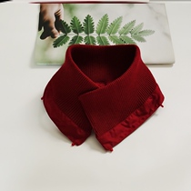 Demolition warm anti-dirty patch down jacket jacket white collar collar false collar male and female universal knit-resistant