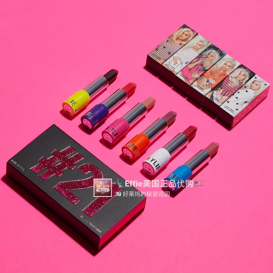 [Chính hãng] Y tế Kylie Sinh nhật mới Dòng sinh nhật Eyeshadow Gloss Lip Gloss Lipstick Set - Son bóng / Liquid Rouge 	son bóng starry	