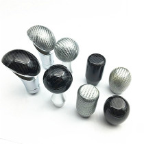 Automotive Metal Row Blocking Head Carbon Fiber Round Row Blocking Head Manual Automatic Personality Wave Stick Retrofit Hanging Bar