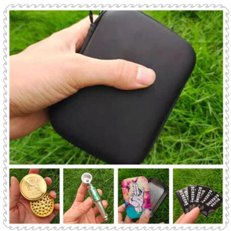 Portable Men's Tobacco Exclusive Tobacco Fighting Combustion mesh Smoke Lighter Containing Box Smoking Box Home Smoking Kit