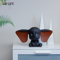 urlife creative black big ears elephant cute pendulum-like room for children room small flying elephant soft decorations
