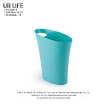urlife umbra slanted lip bin portable kitchen bathroom living room modern grey white containing barrel