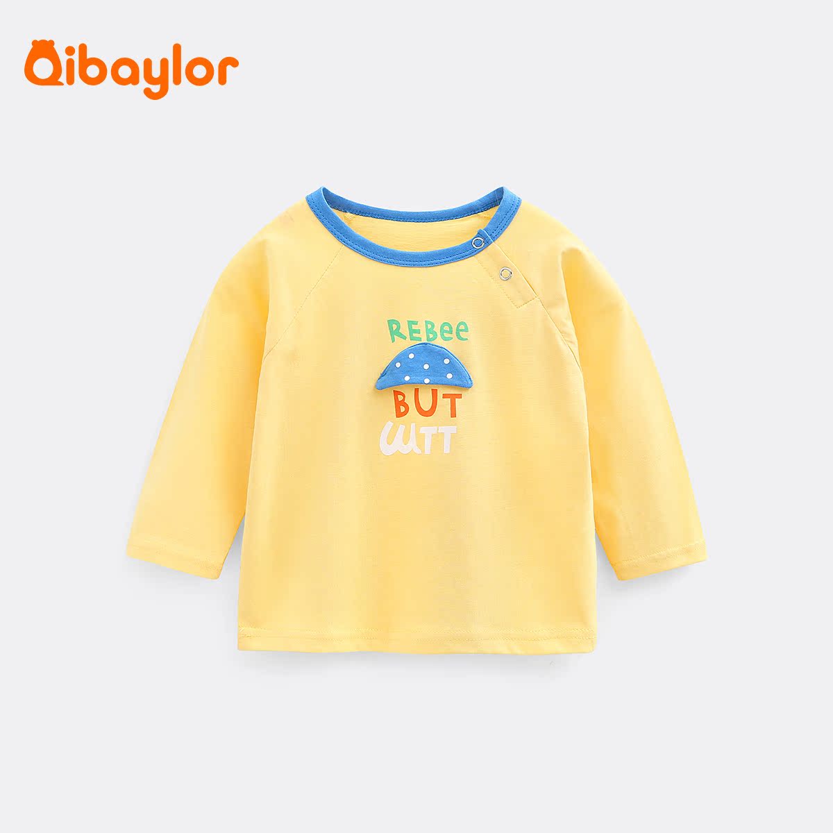 Qibaylor cô gái mùa thu T-shirt bé bông bottomshirt bé quần áo ra chàng trai quần áo mùa thu hàng đầu.