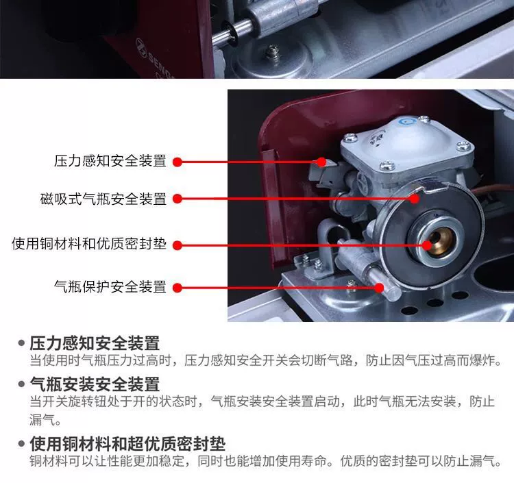 Bếp gas tích hợp thẻ từ lò ngoài trời - Bếp lò / bộ đồ ăn / đồ nướng dã ngoại