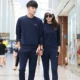 Bộ đồ thể thao trẻ trung và trung niên phù hợp với mùa xuân và mùa thu cotton vài chiếc áo len cổ tròn cỡ lớn áo thun cổ tròn nam nữ trung niên chạy bộ
