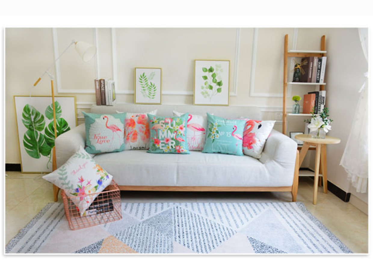 Flamingo đệm gối ins phòng khách Gió sofa đệm hai mặt đệm gối vuông với vận chuyển văn phòng lõi tựa lưng - Trở lại đệm / Bolsters gối để ghế sofa