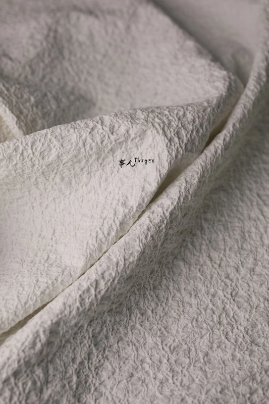 Chất liệu cotton và vải lanh co giãn -33% gai 64% cotton crepe vải thun cát kết cấu vải giặt / vải nửa giá - Vải vải tự làm