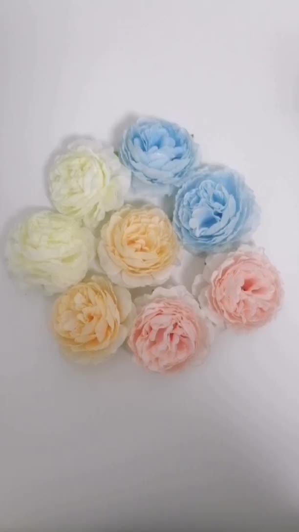 Wholesale Artificial Silk Flower Heads Bulk Peony Rose For Diy Wreath