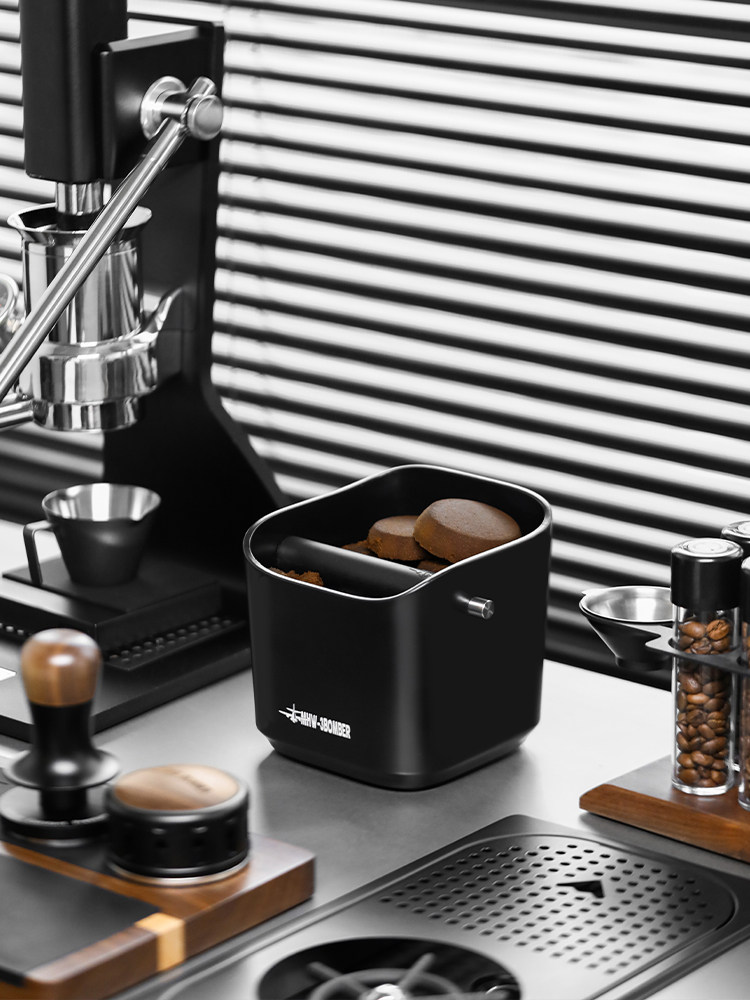 Mhw-3Bomber Bomber-Style Coffee Grounds Knock Box, Coffee Grounds Container for Bar Counters and Home Use with Espresso Machines