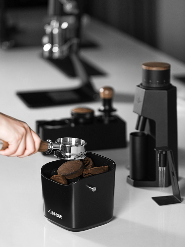 Mhw-3Bomber Bomber-Style Coffee Grounds Knock Box, Coffee Grounds Container for Bar Counters and Home Use with Espresso Machines