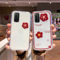 ins small safflower vivoiqooneo3 phone case iqooz1x silicone iqoo3 soft shell z5x transparent z6 anti-drop z3 creative s1 women iqoo1z