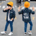 Trẻ em của chàng trai áo sơ mi dài tay áo sơ mi 2020 mới của Hàn Quốc phiên bản của cậu bé kiểu áo khoác mùa xuân và mùa thu kẻ sọc thủy triều lớn. 