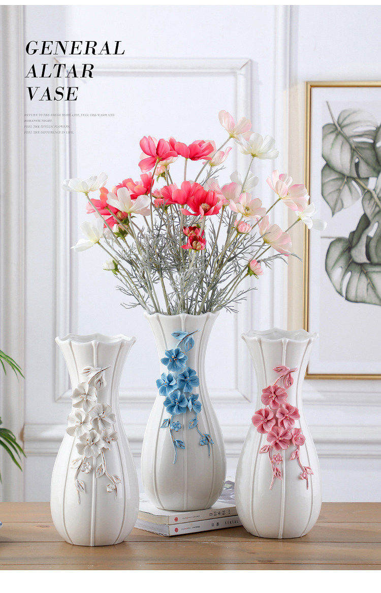 2023 New Style ceramic vases, European-style ceramic vases, table and coffee table ornaments, home decorations, flower arrangements, modern and simple dried flower hydroponic handicrafts pic 4