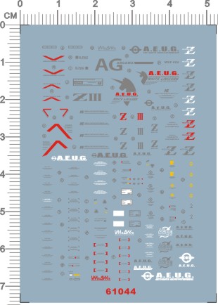 61044-305 HG RG Z3 MSZ-006-3 Zeta Z-3 gd Water sticker 111