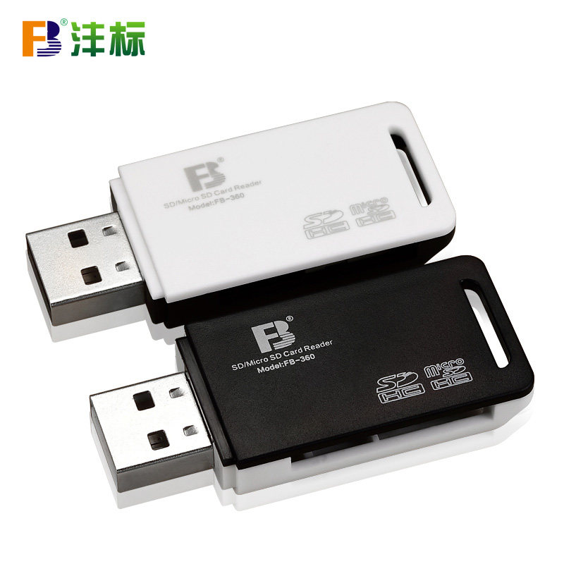 FB-360 2-in-one USB high-speed card reader direct SD SDHC TF MicroSD mobile phone memory