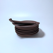 90s old inventory Early raw ore purple clay 8 2--8 6cm Purple sand dish tray coaster saucer tea tray